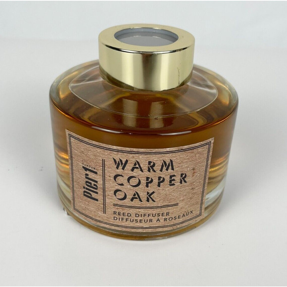Pier 1 Imports Other - NEW Pier 1 Warm Copper Oak Reed Diffuser Oil 5oz Eucalyptus Clary Sage White Oak
